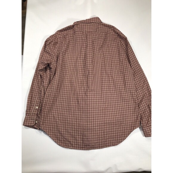 Ralph Lauren Polo Oxford Button Up Red Plaid Long Sleeve L Shirt Classic Fit - Picture 7 of 9